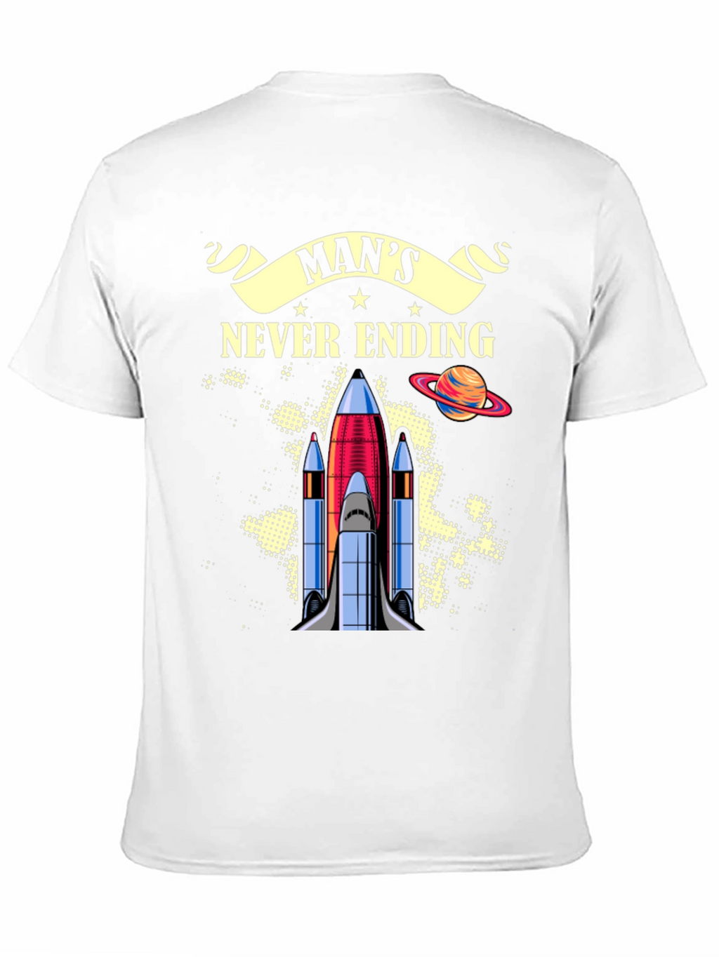 Mans Never Ending Space Mission Graphic Tee