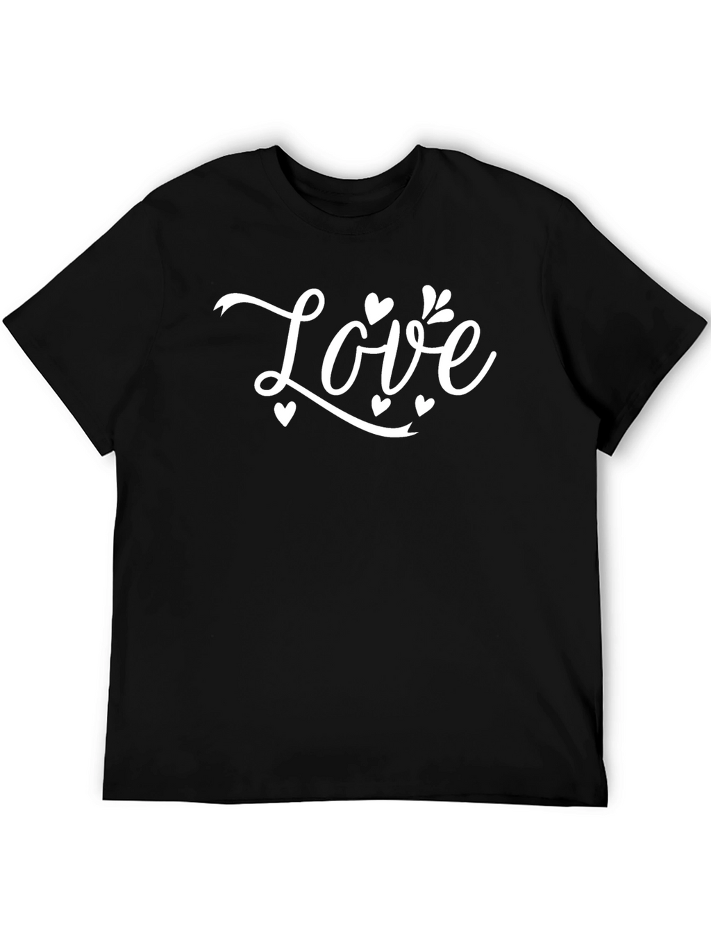 Love T-Shirt - Black Casual Tee