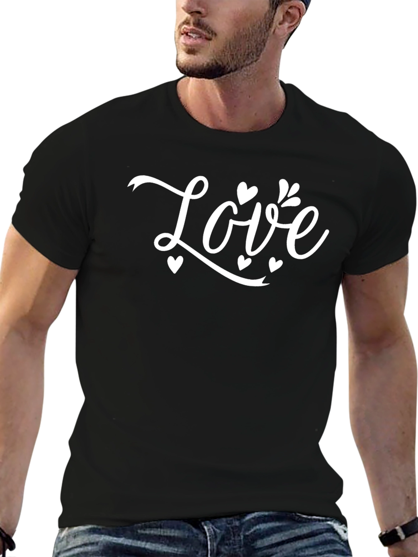Love T-Shirt - Black Casual Tee
