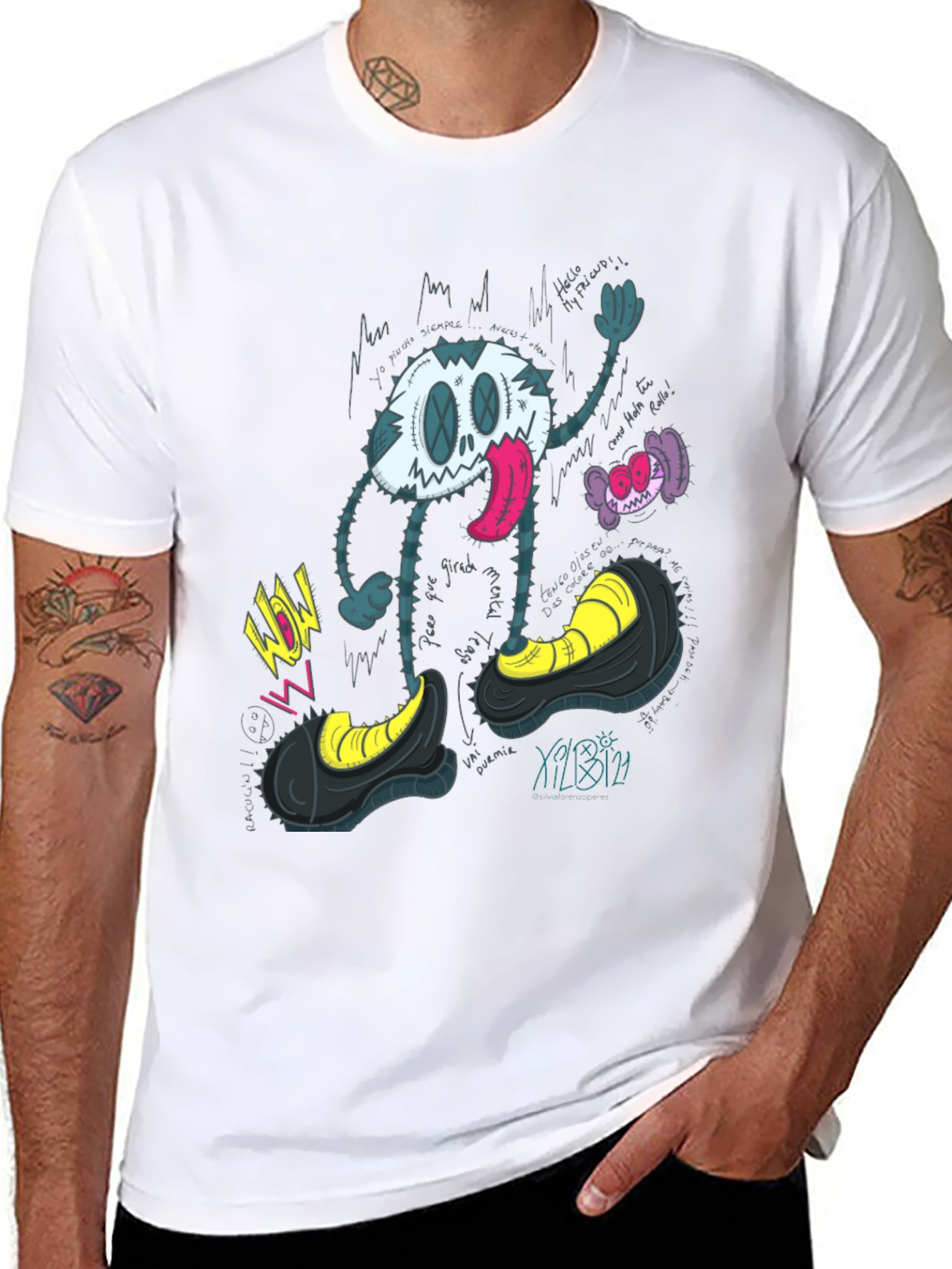 Cartoon Character Graphic Print T-Shirt