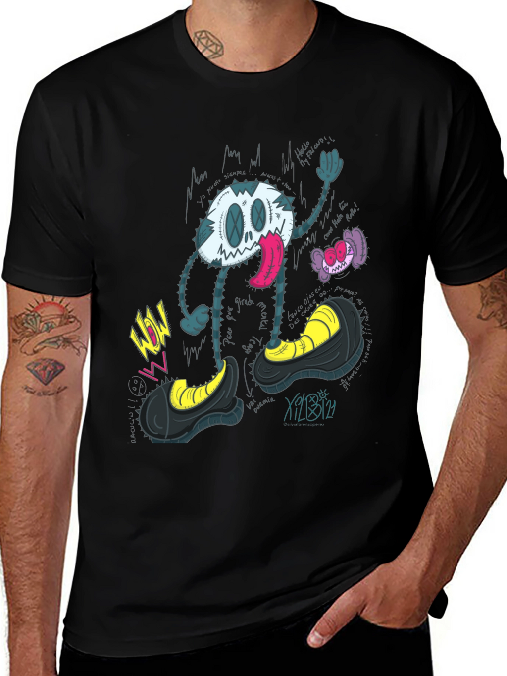 Cartoon Character Graphic Print T-Shirt