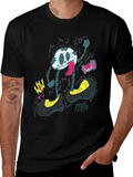 Cartoon Character Graphic Print T-Shirt