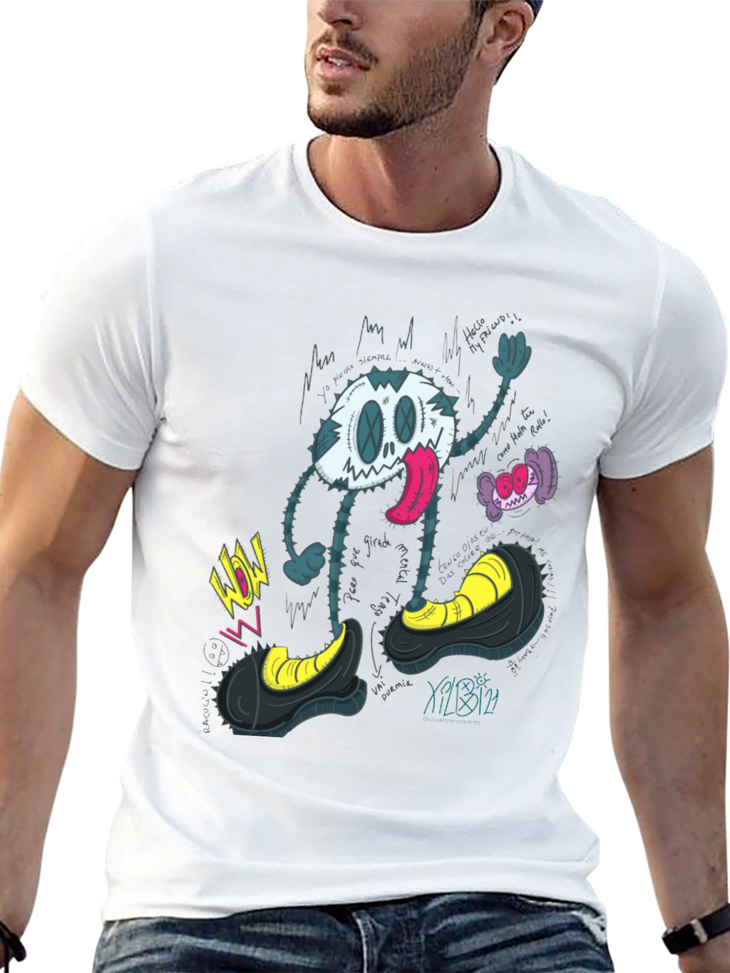 Cartoon Character Graphic Print T-Shirt