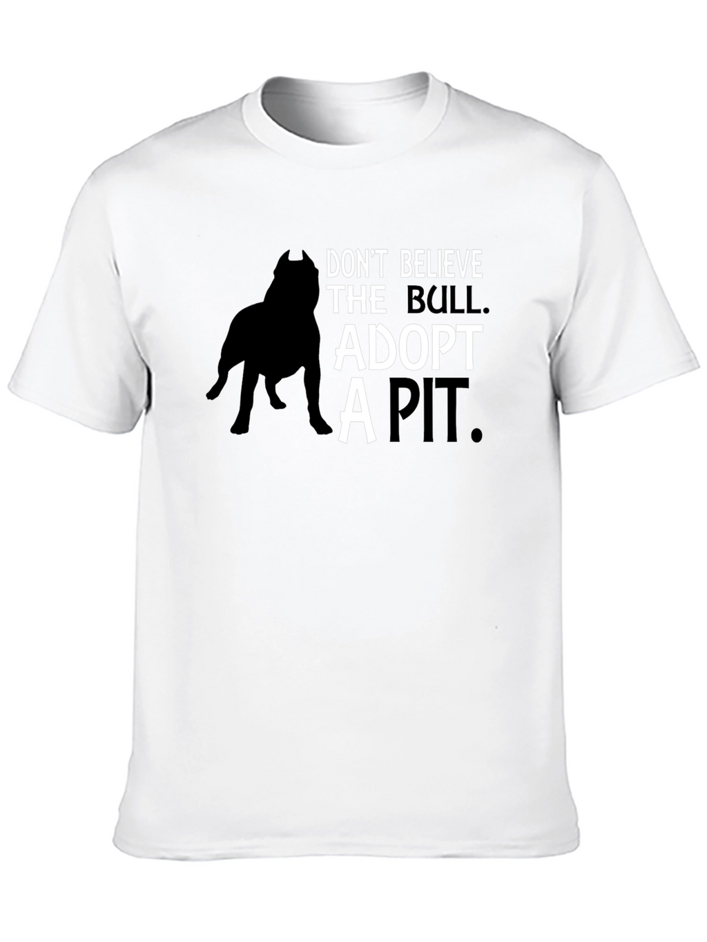 Adopt a Pit Bull T-Shirt - Black