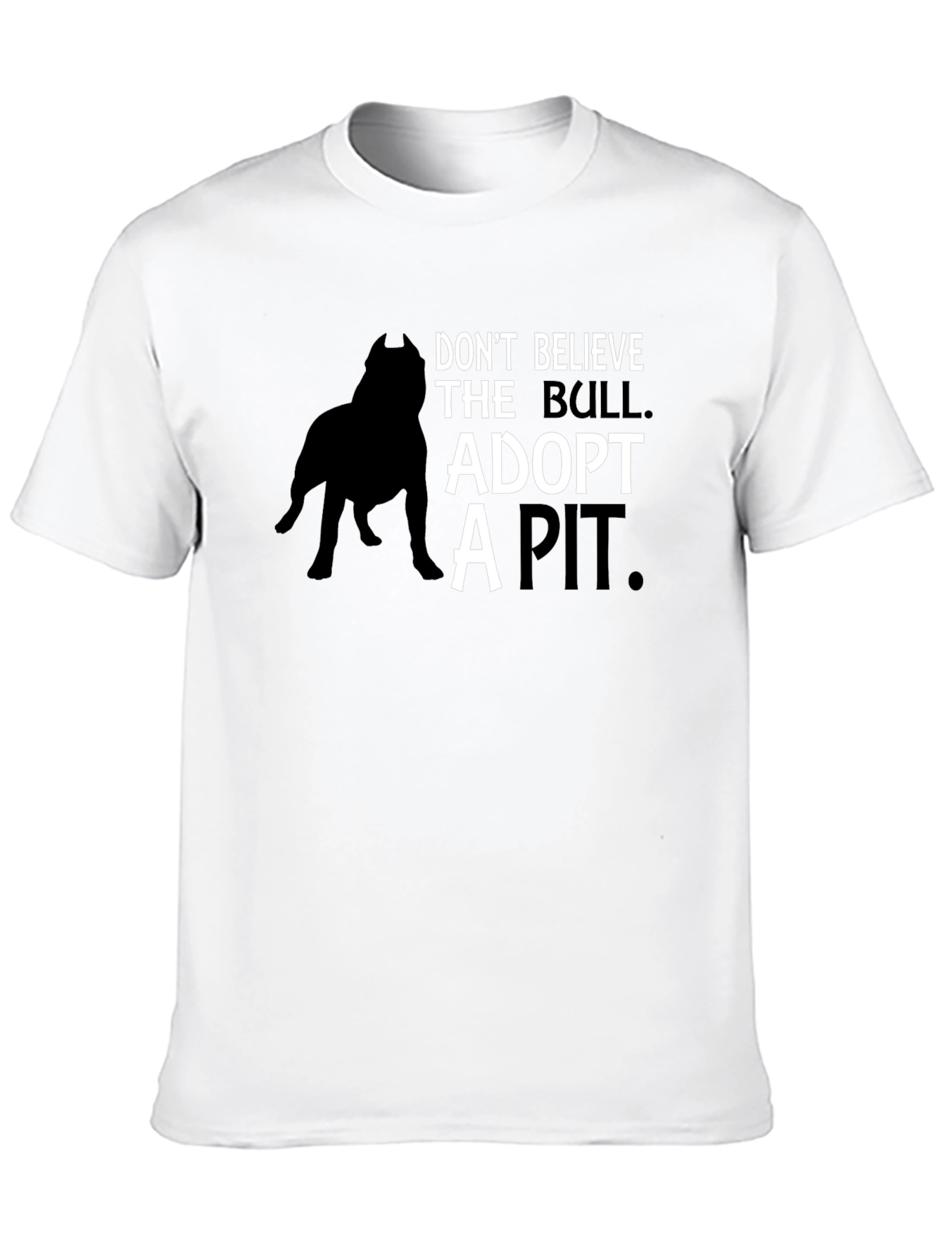 Adopt a Pit Bull T-Shirt - Black