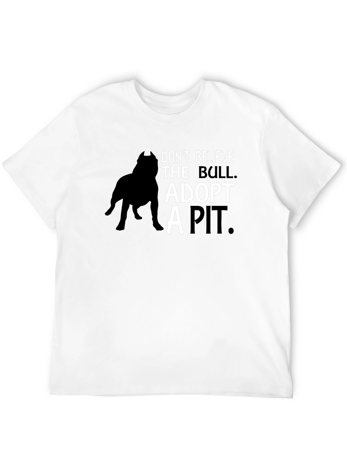 Adopt a Pit Bull T-Shirt - Black