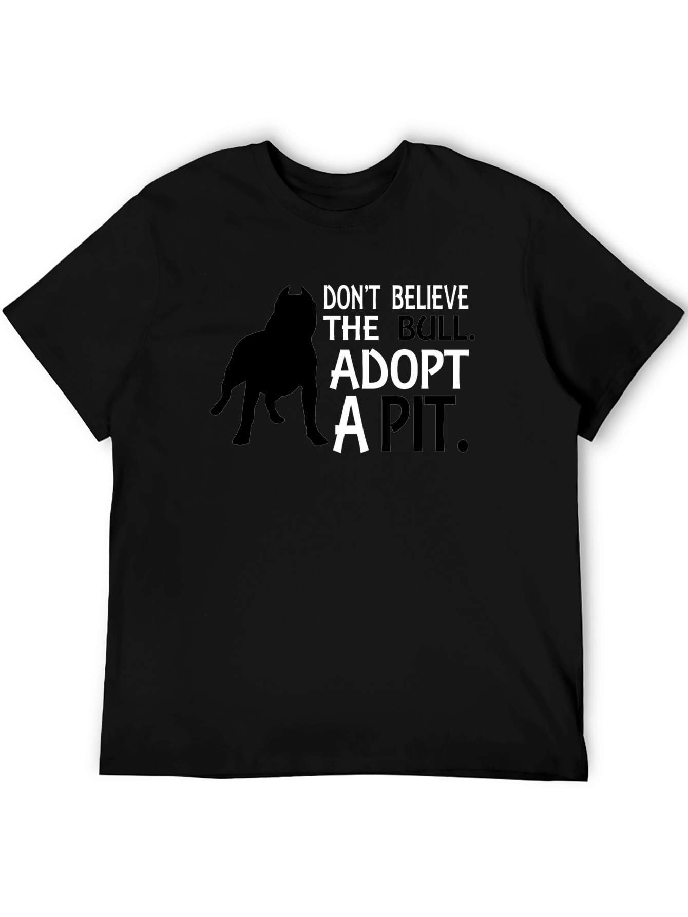 Adopt a Pit Bull T-Shirt - Black