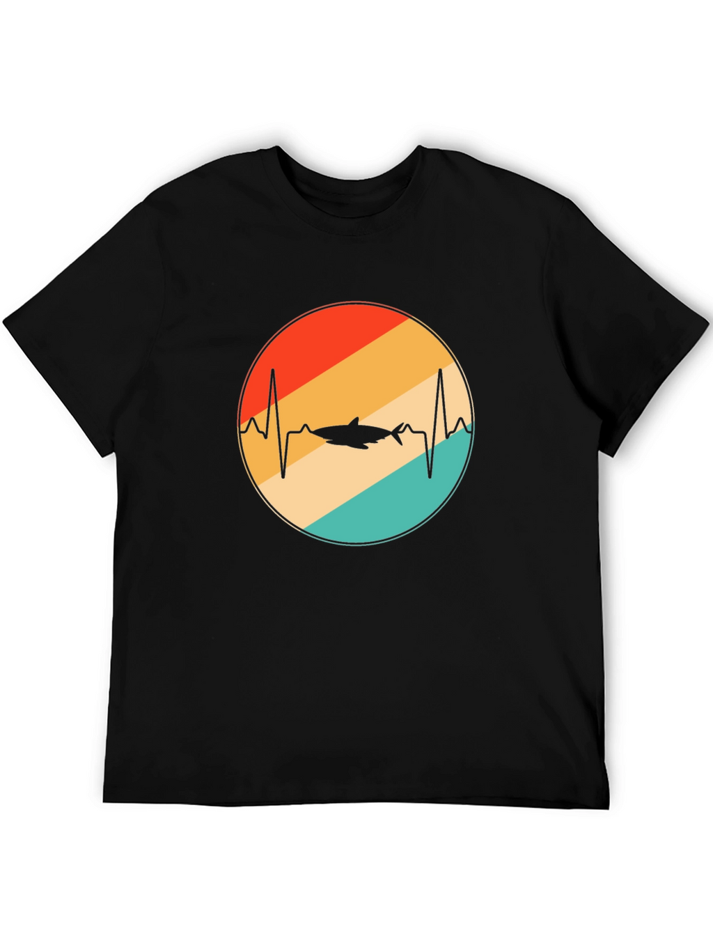 Shark Heartbeat Retro T-Shirt