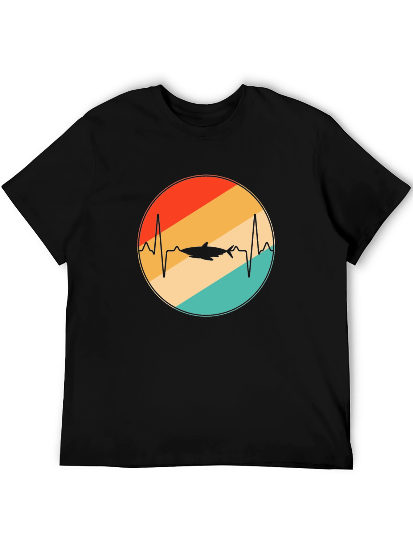 Shark Heartbeat Retro T-Shirt