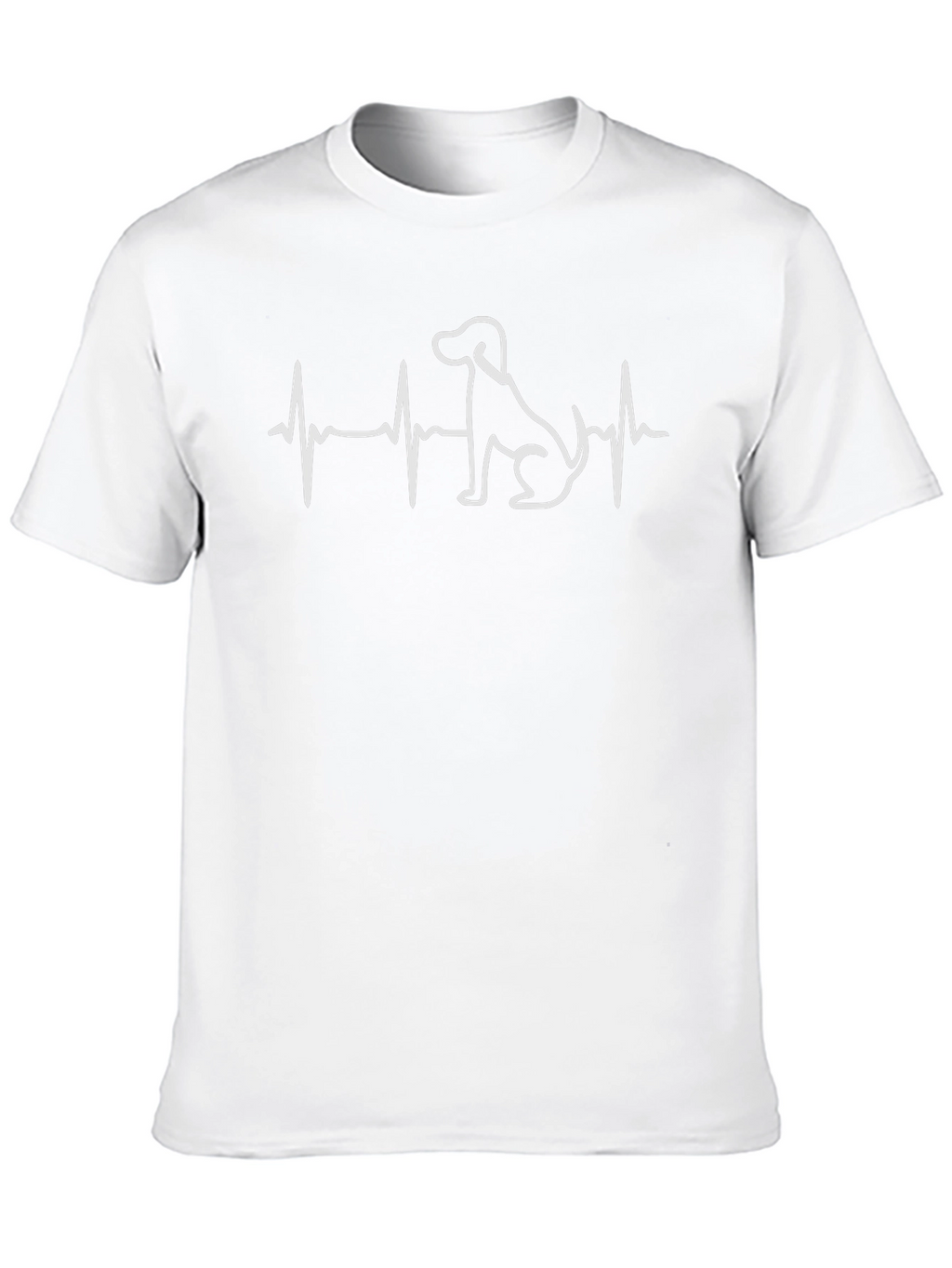 Dog Heartbeat T-Shirt - Black Cotton Blend