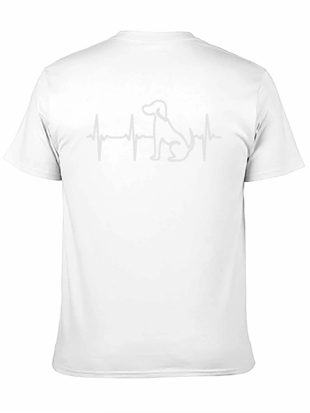 Dog Heartbeat T-Shirt - Black Cotton Blend