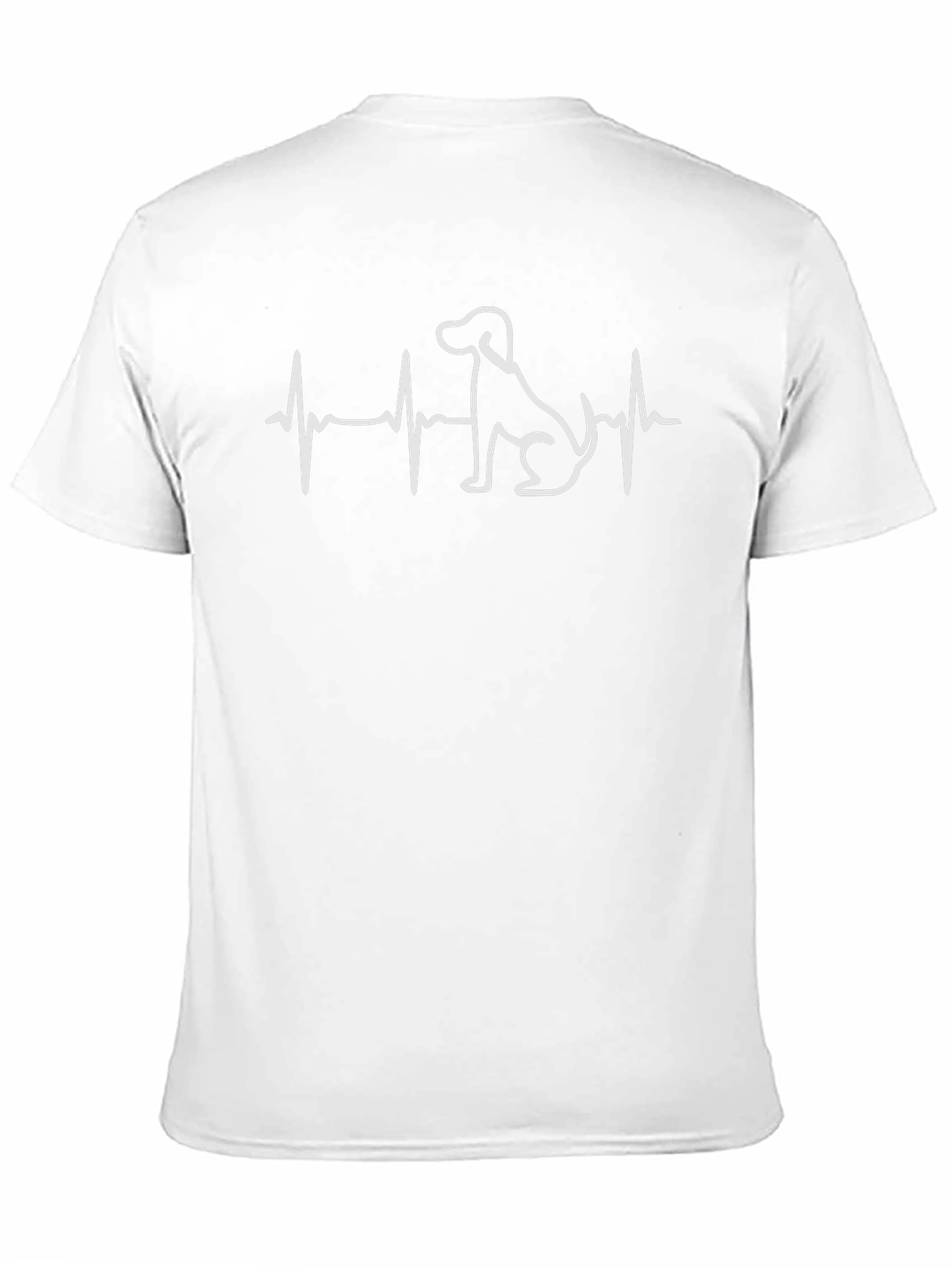 Dog Heartbeat T-Shirt - Black Cotton Blend