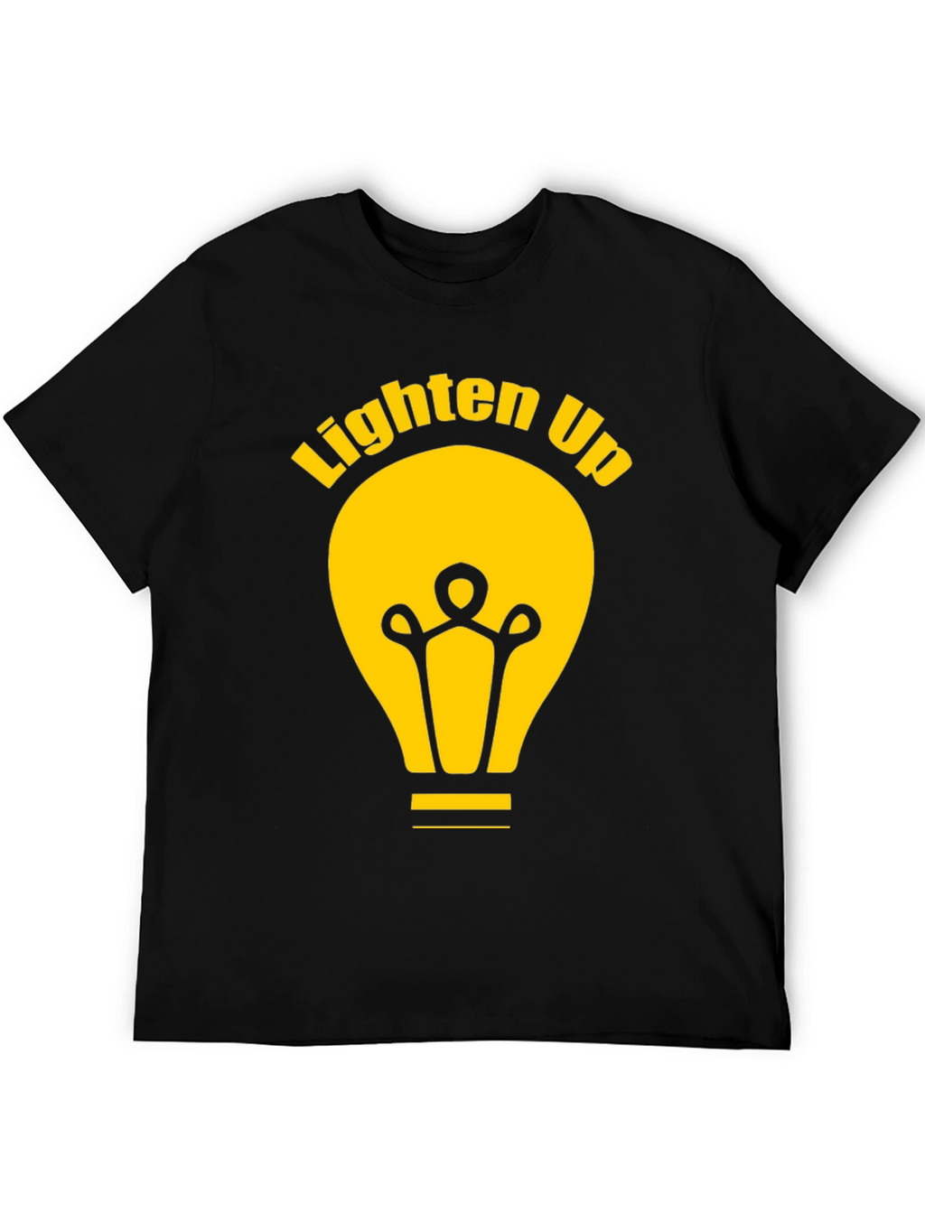 Lighten Up Black Graphic Tee Shirt
