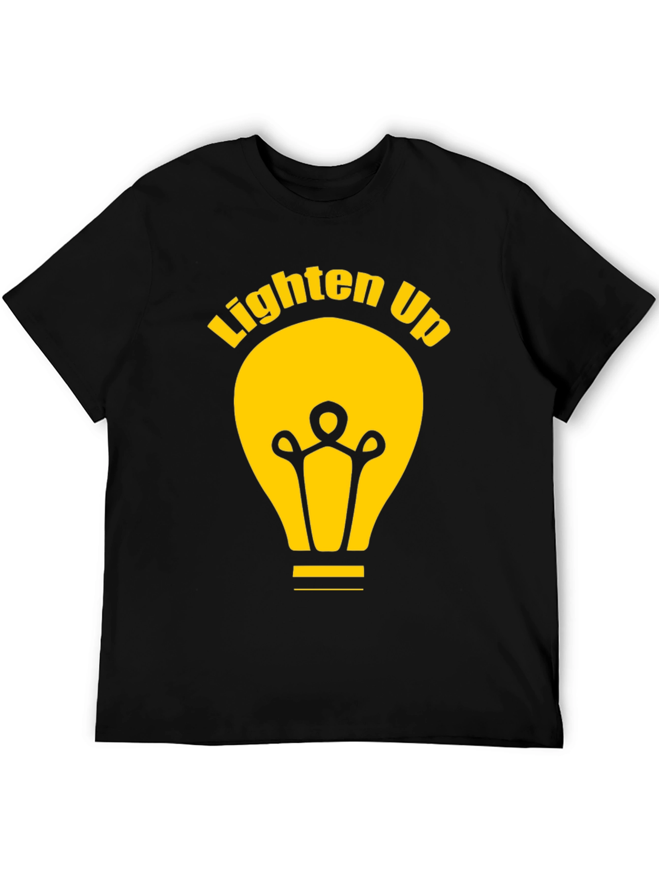 Lighten Up Black Graphic Tee Shirt