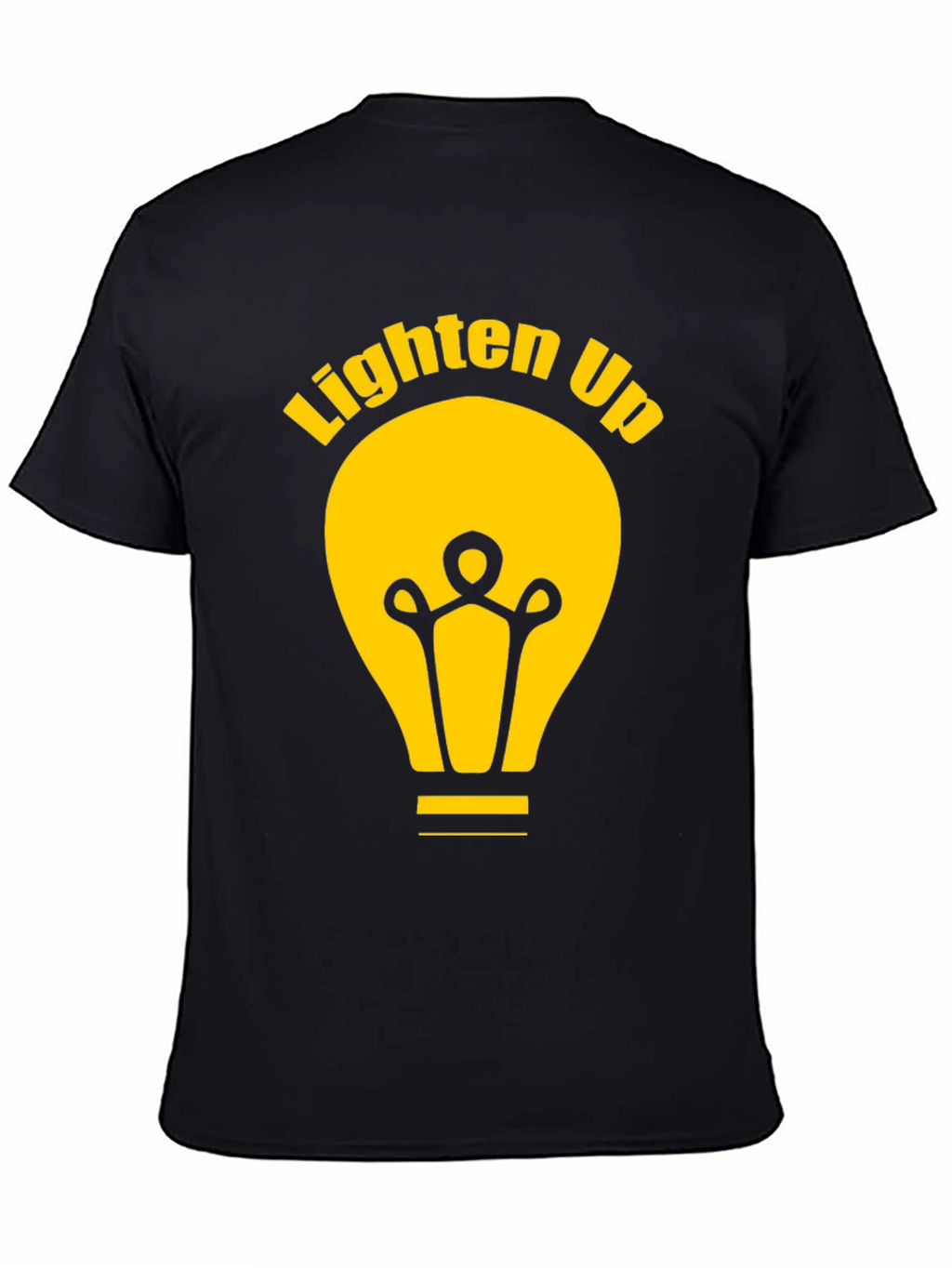 Lighten Up Black Graphic Tee Shirt