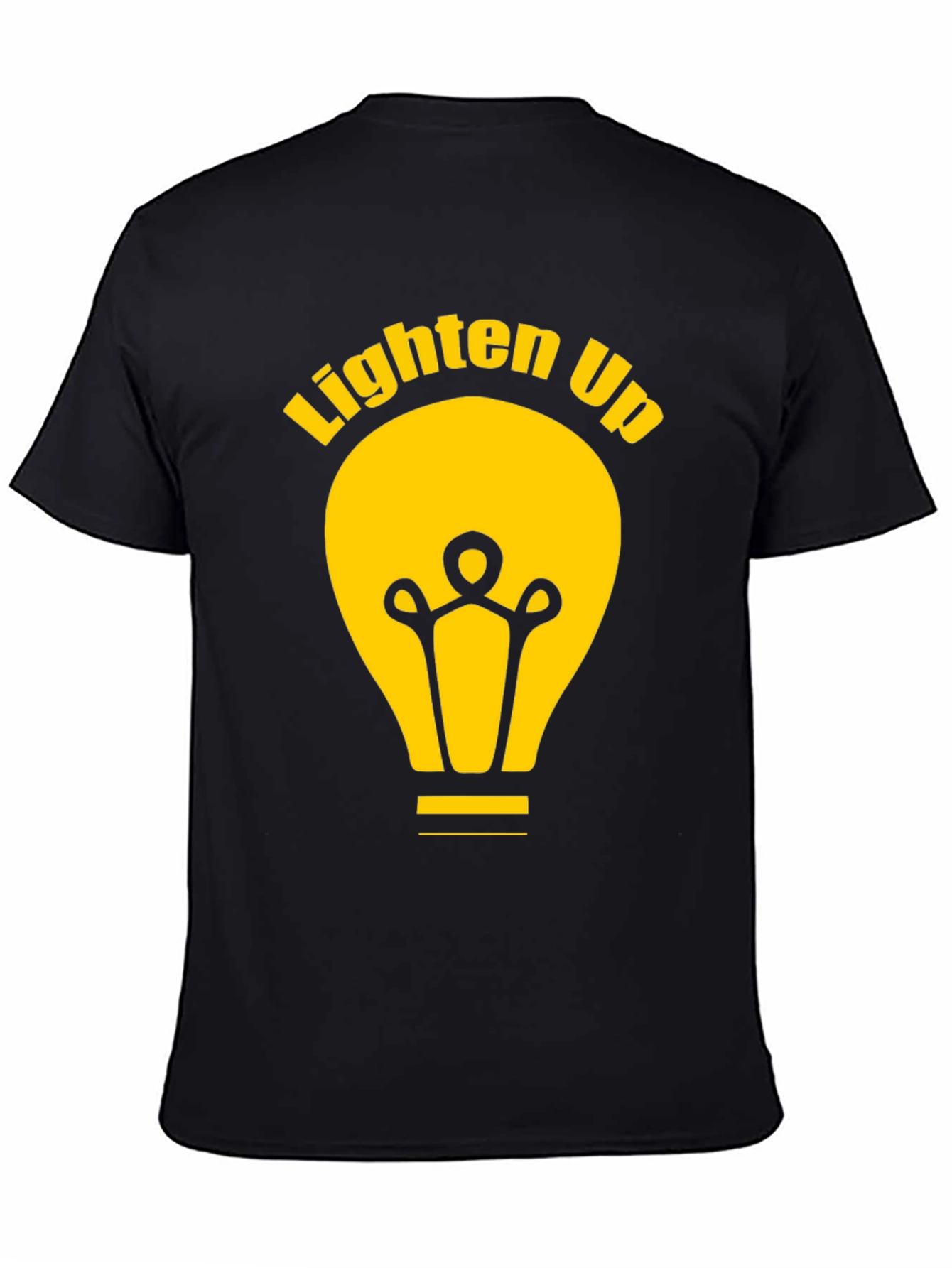 Lighten Up Black Graphic Tee Shirt