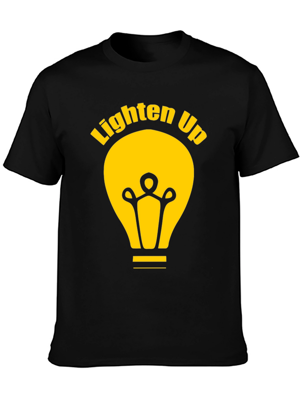 Lighten Up Black Graphic Tee Shirt