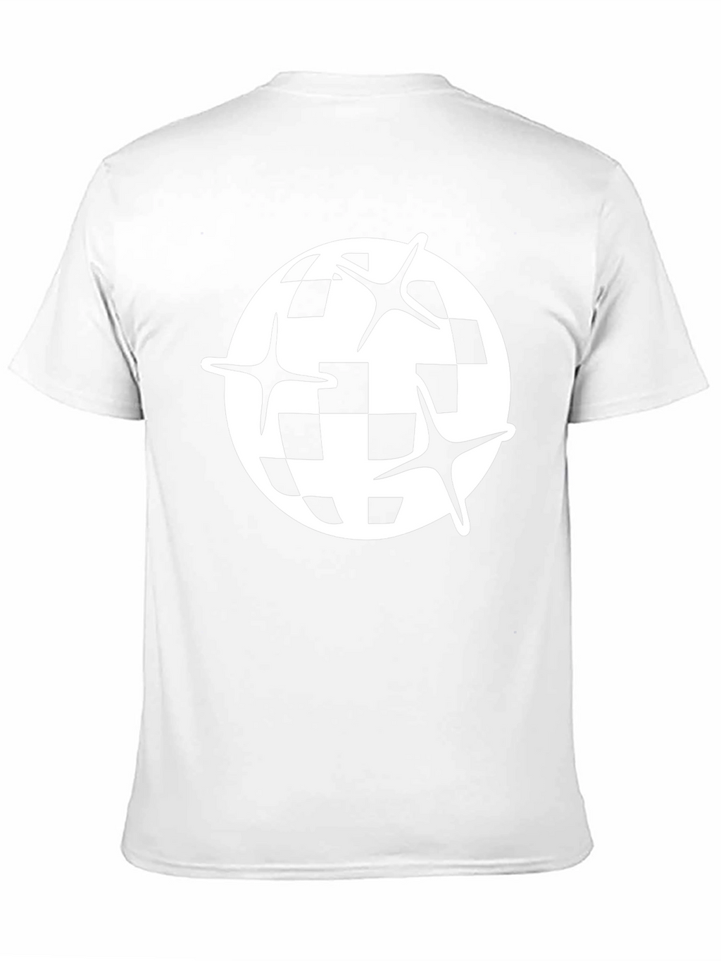 Checkered Globe Starburst Black T-Shirt