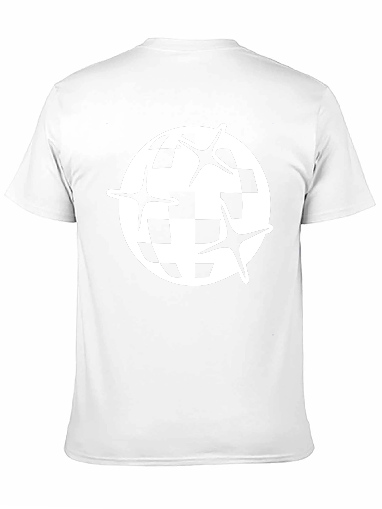 Checkered Globe Starburst Black T-Shirt