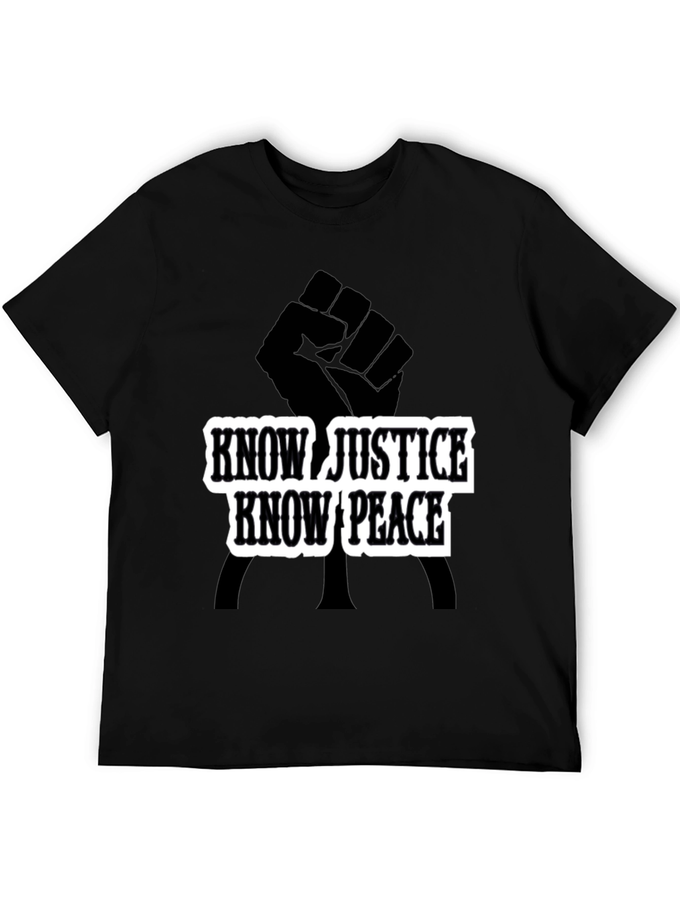 Know Justice Know Peace Black T-Shirt
