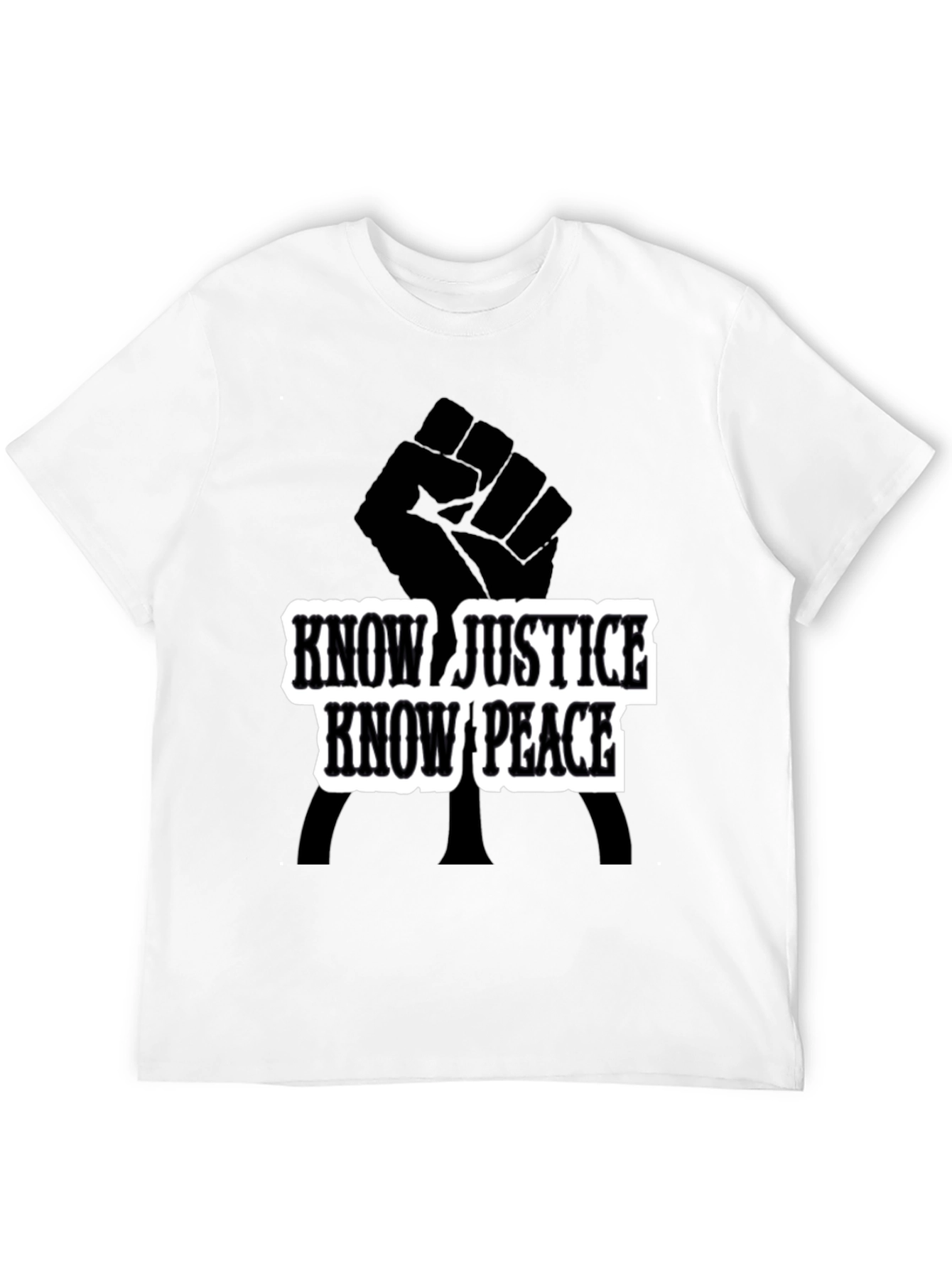 Know Justice Know Peace Black T-Shirt