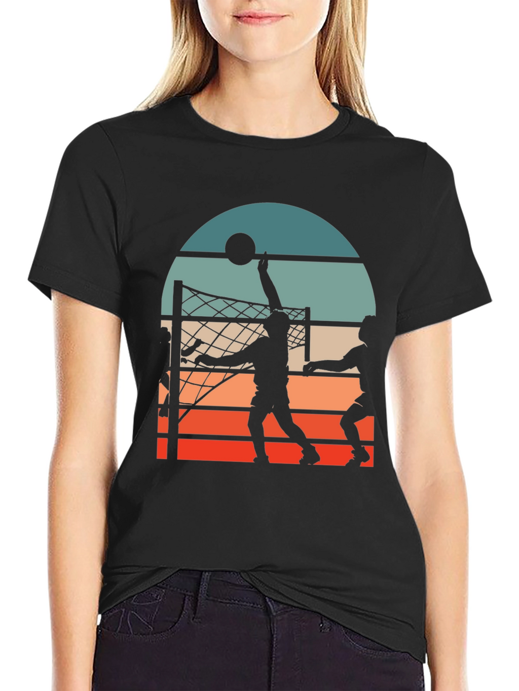Volleyball Silhouette Graphic Tee