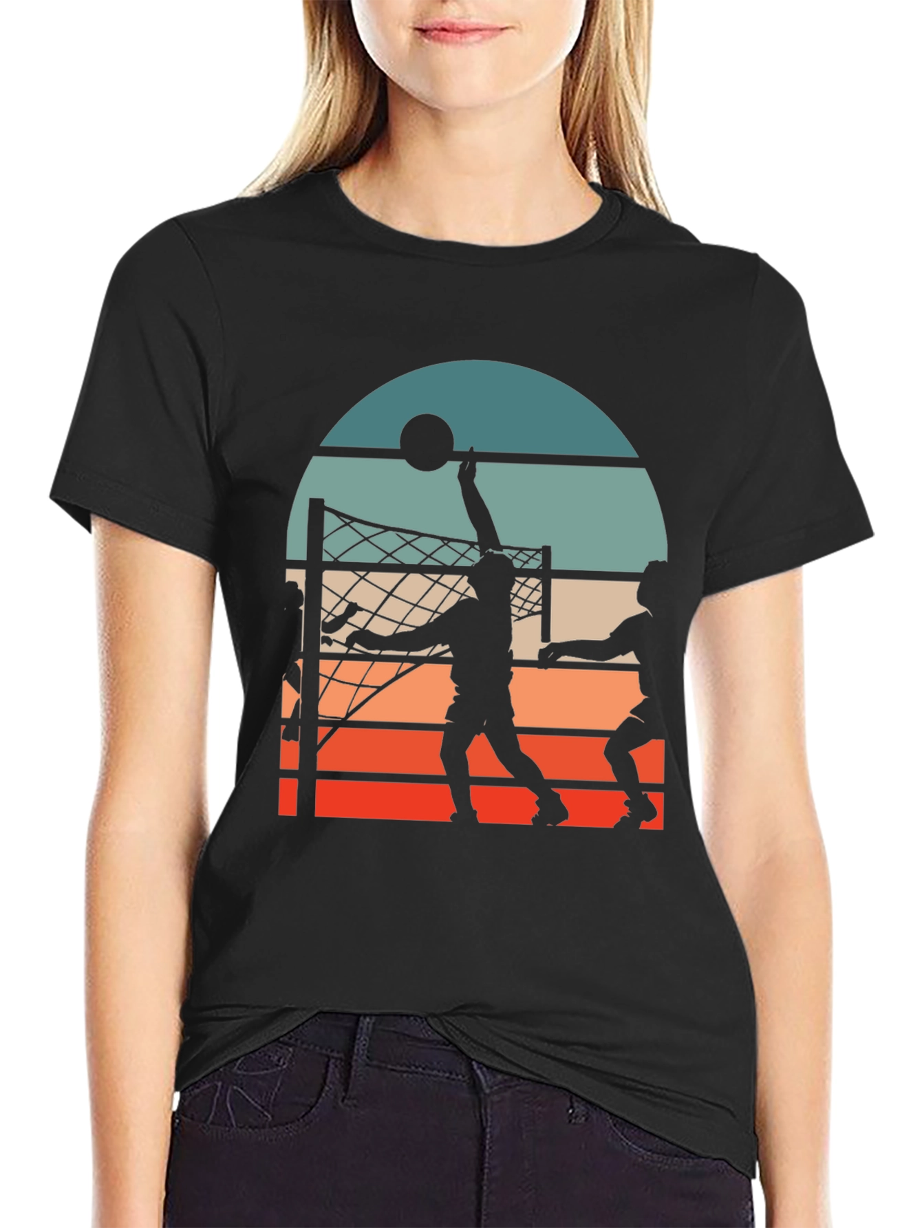 Volleyball Silhouette Graphic Tee