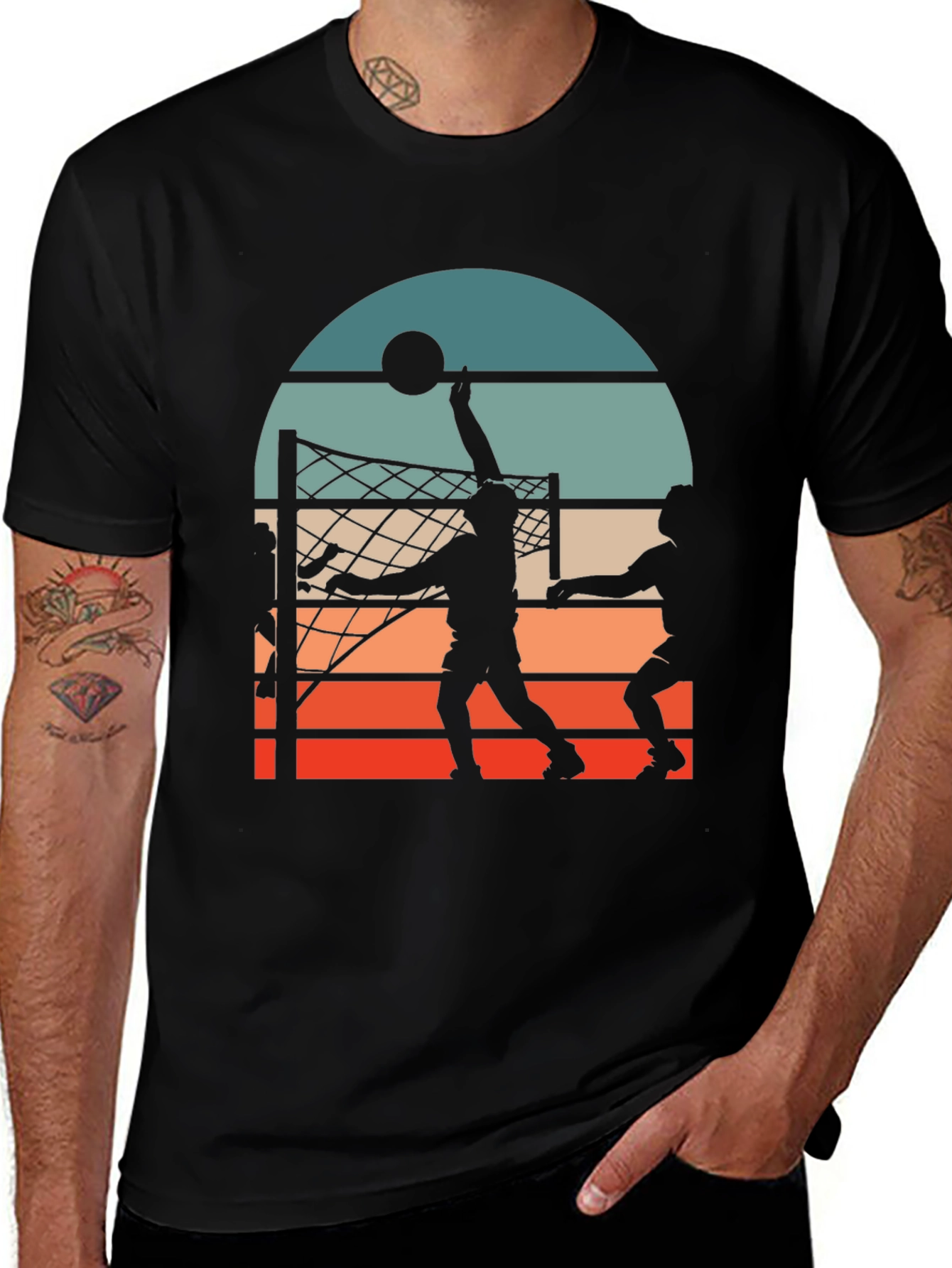 Volleyball Silhouette Graphic Tee