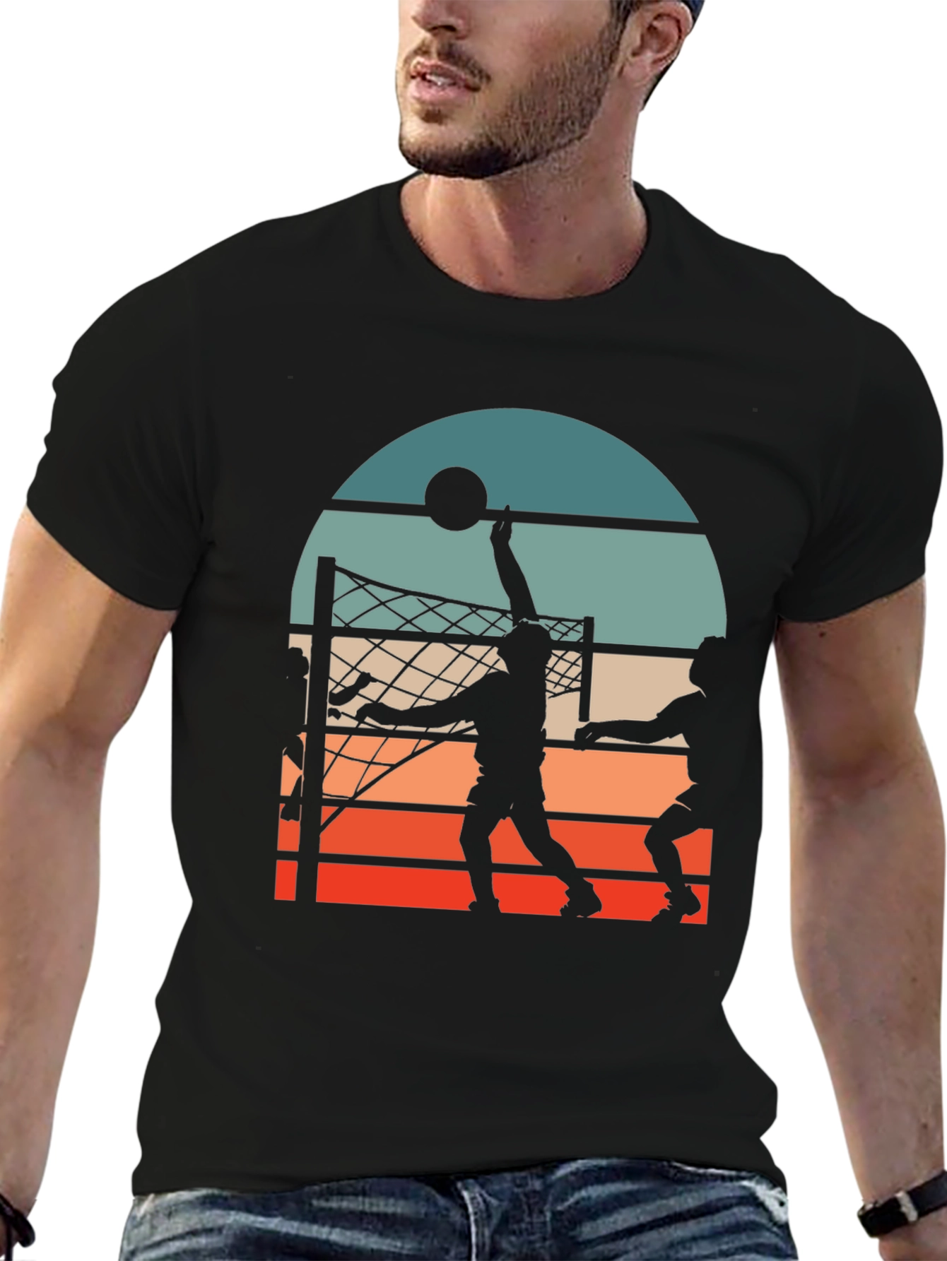 Volleyball Silhouette Graphic Tee