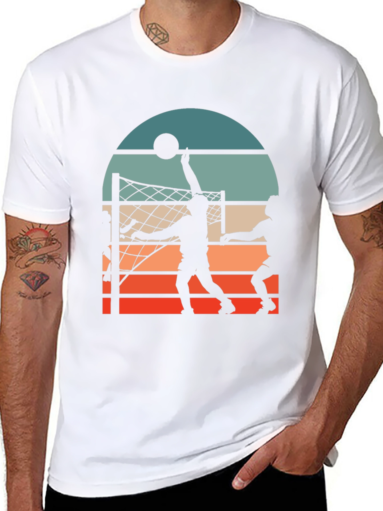 Volleyball Silhouette Graphic Tee
