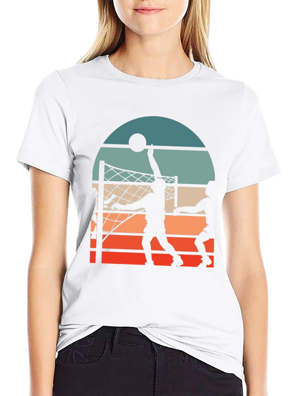 Volleyball Silhouette Graphic Tee