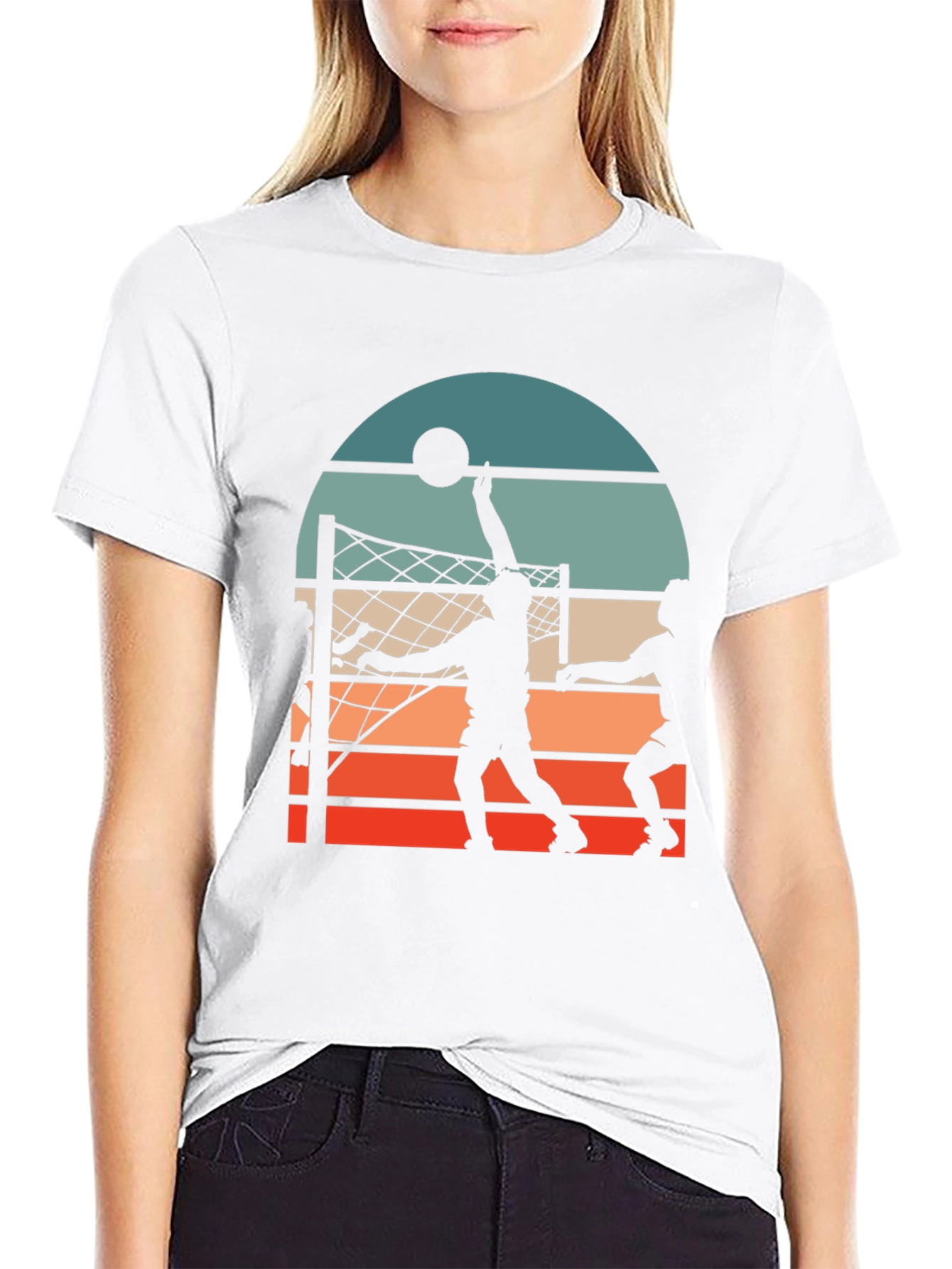 Volleyball Silhouette Graphic Tee