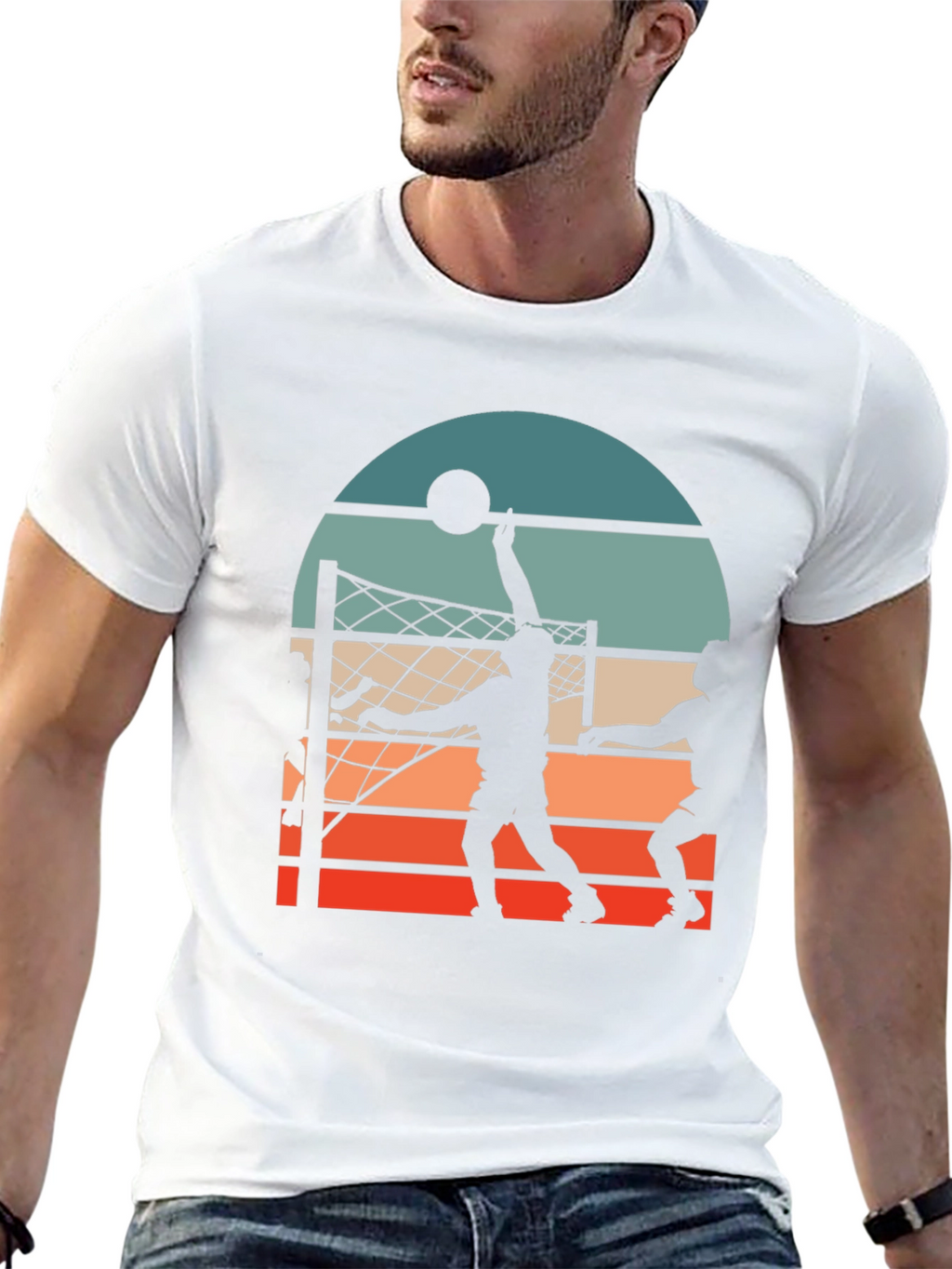 Volleyball Silhouette Graphic Tee