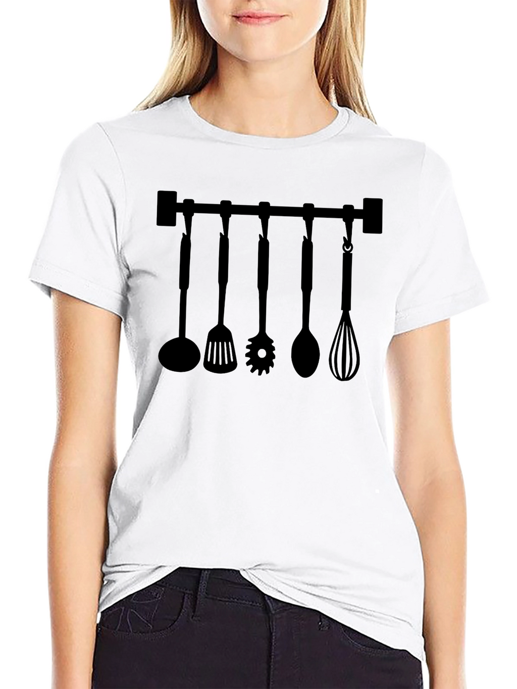 Chefs Kitchen Utensil Rack Graphic T-Shirt