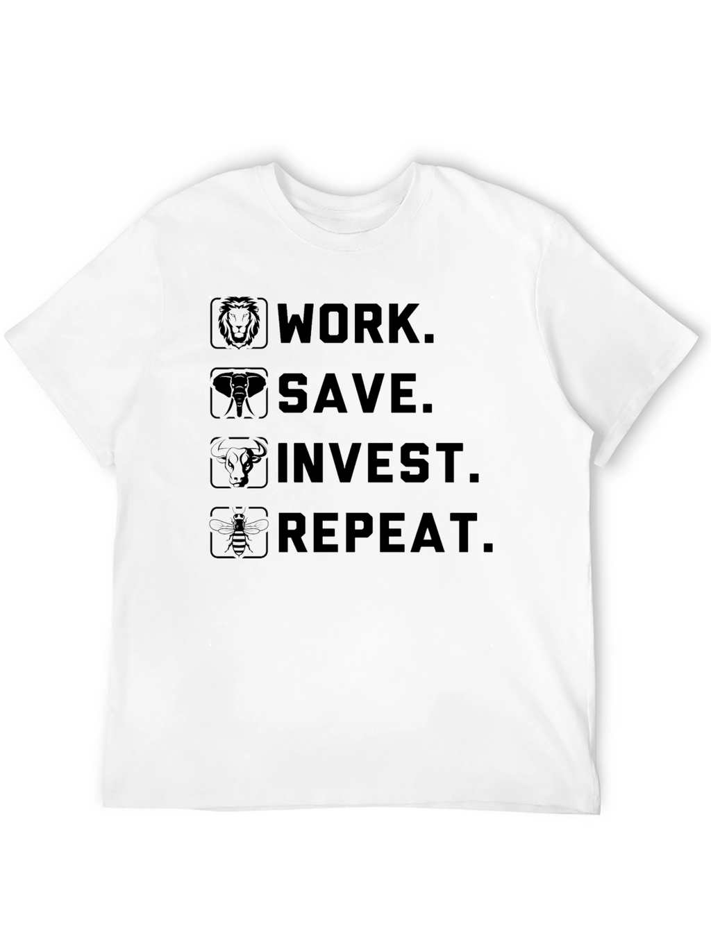 Work Save Invest Repeat Graphic Tee