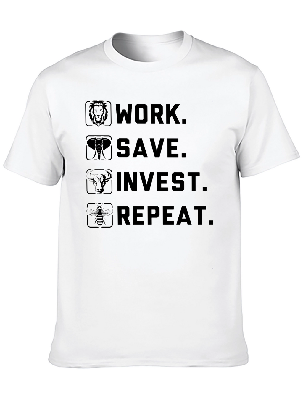 Work Save Invest Repeat Graphic Tee