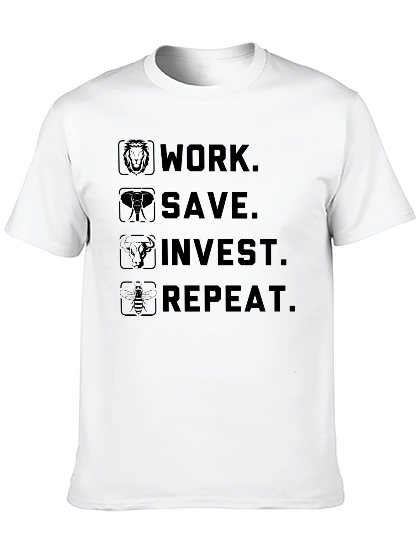 Work Save Invest Repeat Graphic Tee