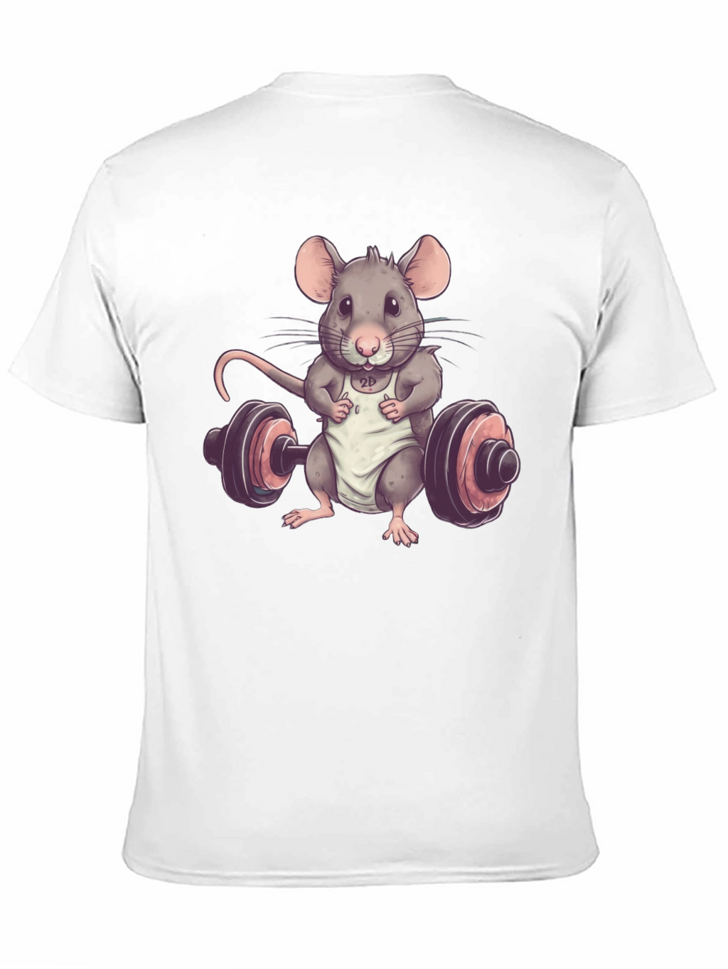 Workout Mouse T-Shirt - Gym Rat Rodent Tee