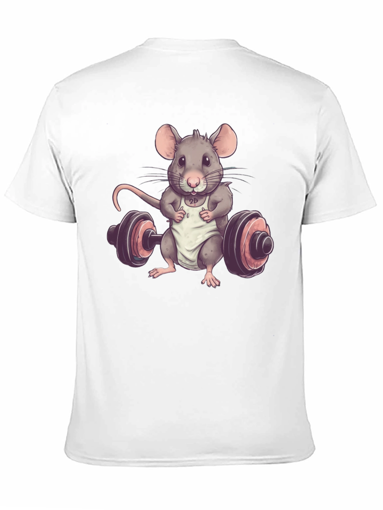 Workout Mouse T-Shirt - Gym Rat Rodent Tee