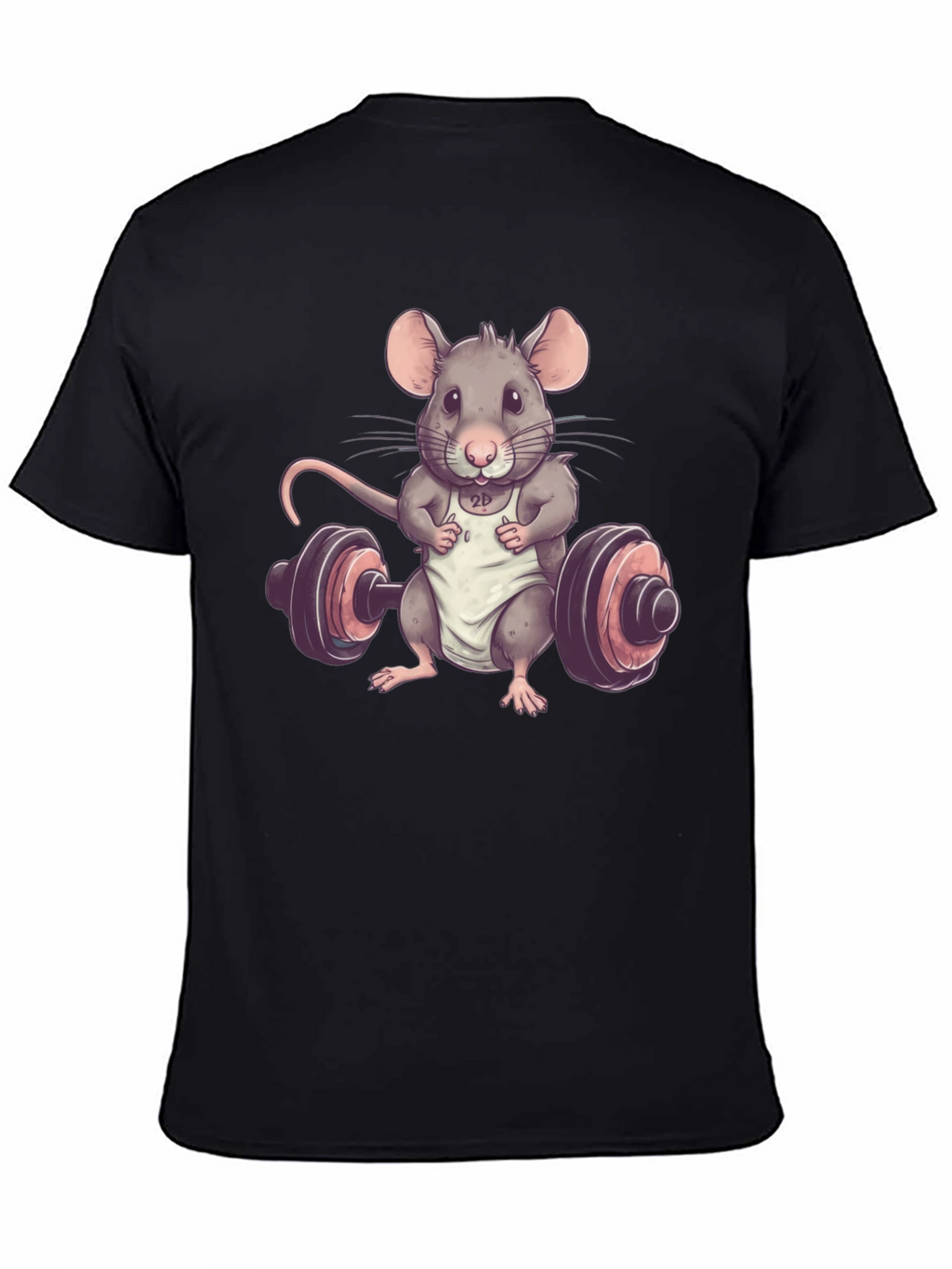 Workout Mouse T-Shirt - Gym Rat Rodent Tee