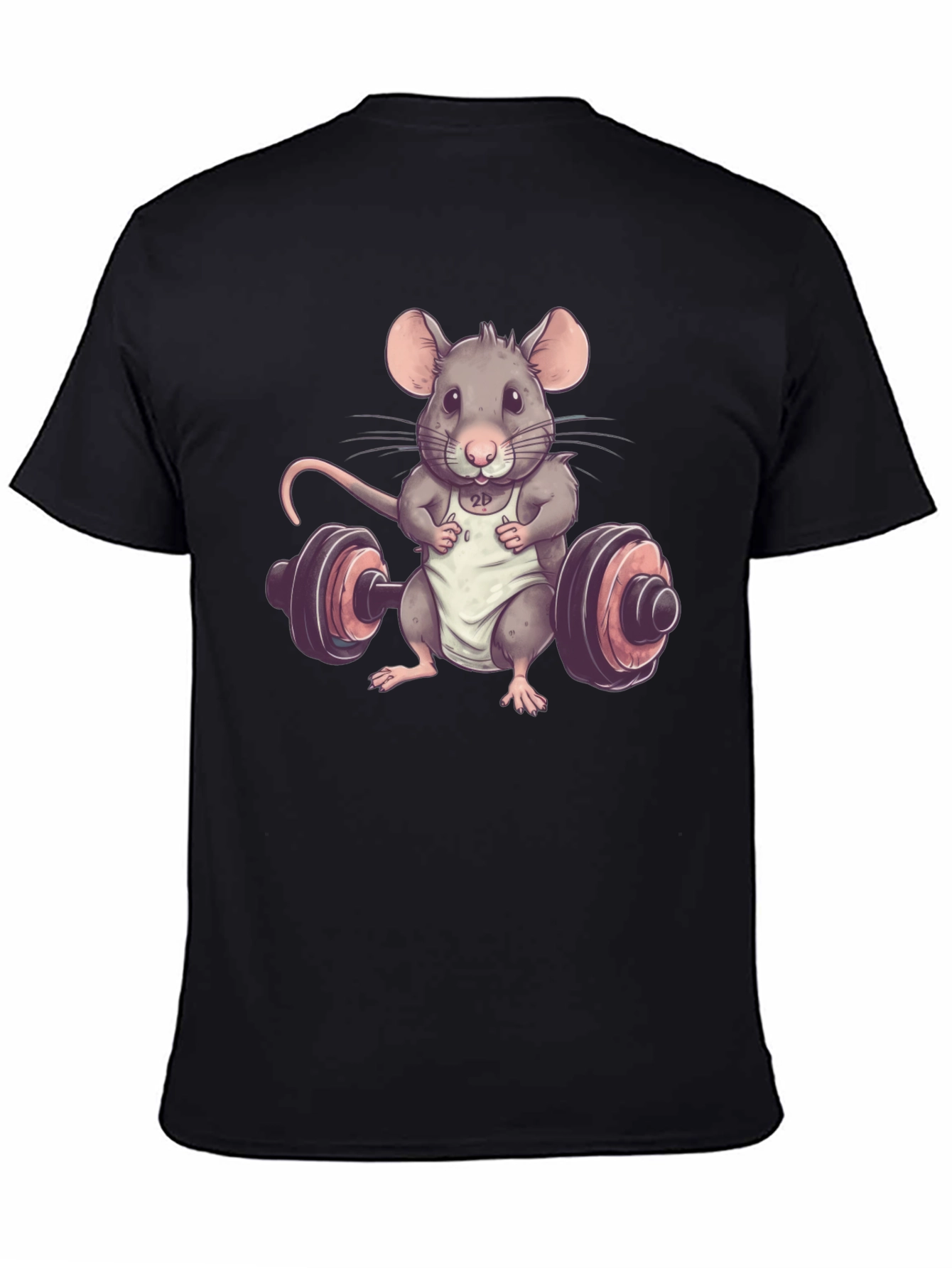 Workout Mouse T-Shirt - Gym Rat Rodent Tee