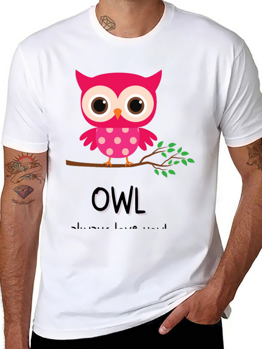 Cute Owl Graphic Tee - Always Love Yourself T-Shirt