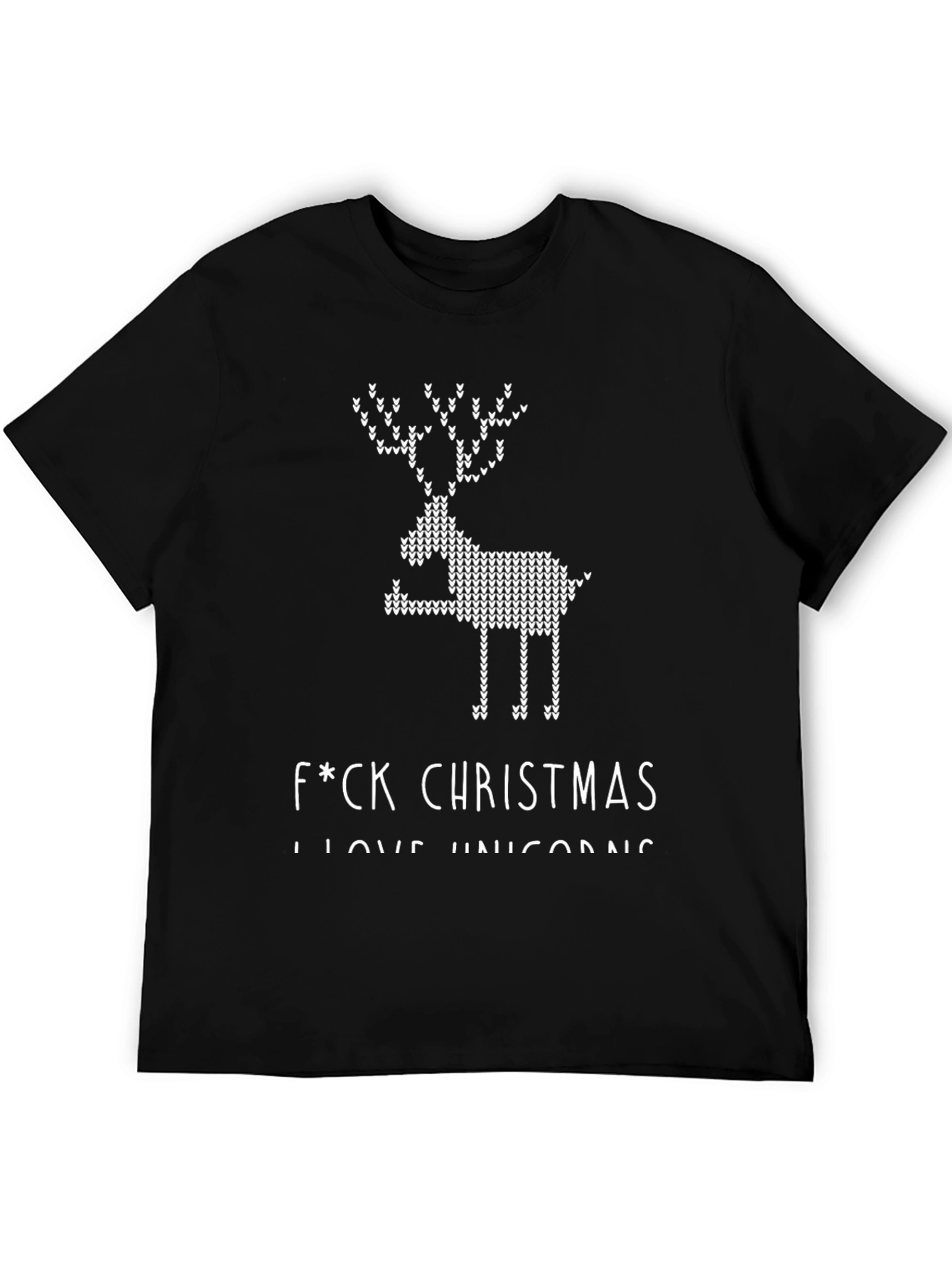 Funny Christmas Haters Tee - F*CK CHRISTMAS I LOVE UNICORNS