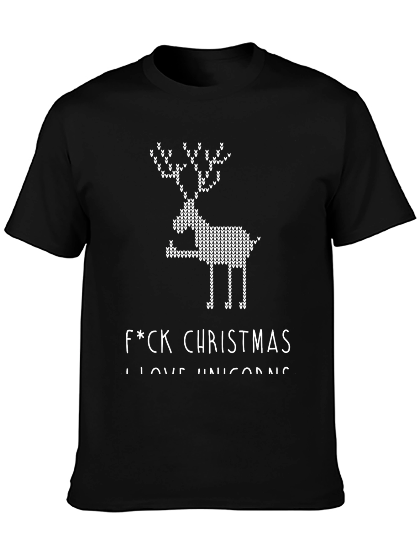 Funny Christmas Haters Tee - F*CK CHRISTMAS I LOVE UNICORNS