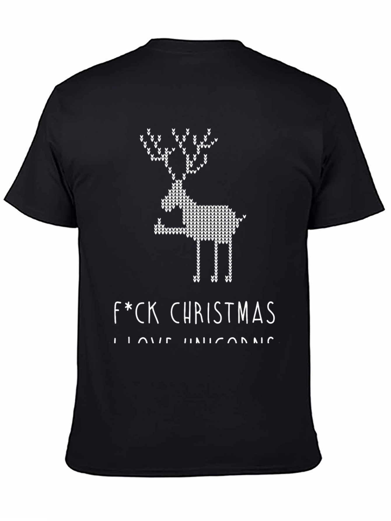 Funny Christmas Haters Tee - F*CK CHRISTMAS I LOVE UNICORNS