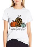 Thankful Grateful Blessed Pumpkin Graphic Tee