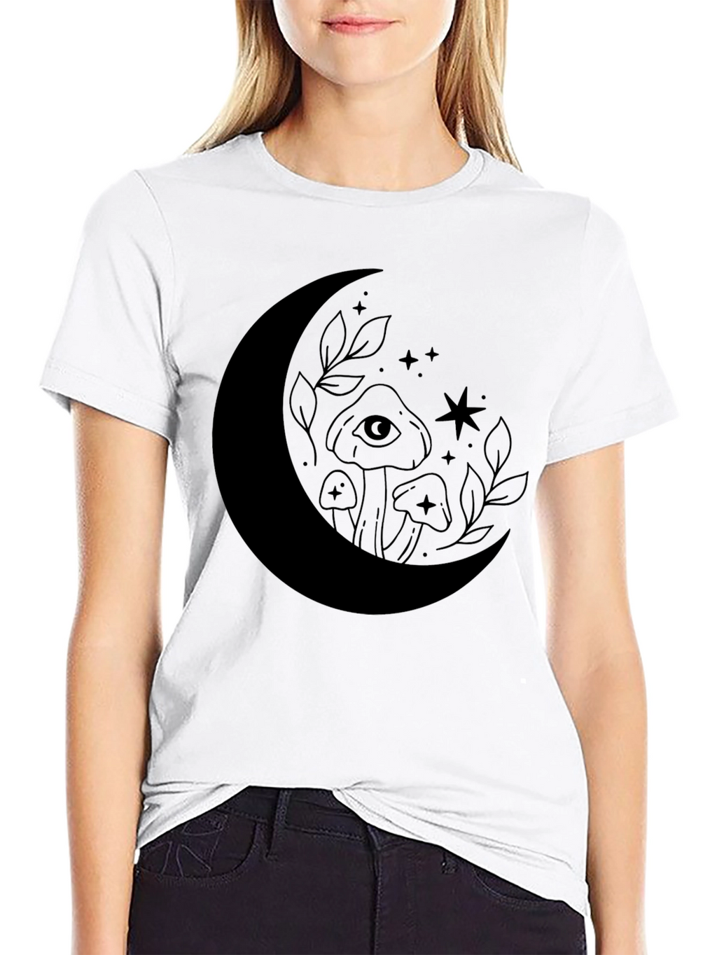 Mystic Moon Mushroom Graphic Tee
