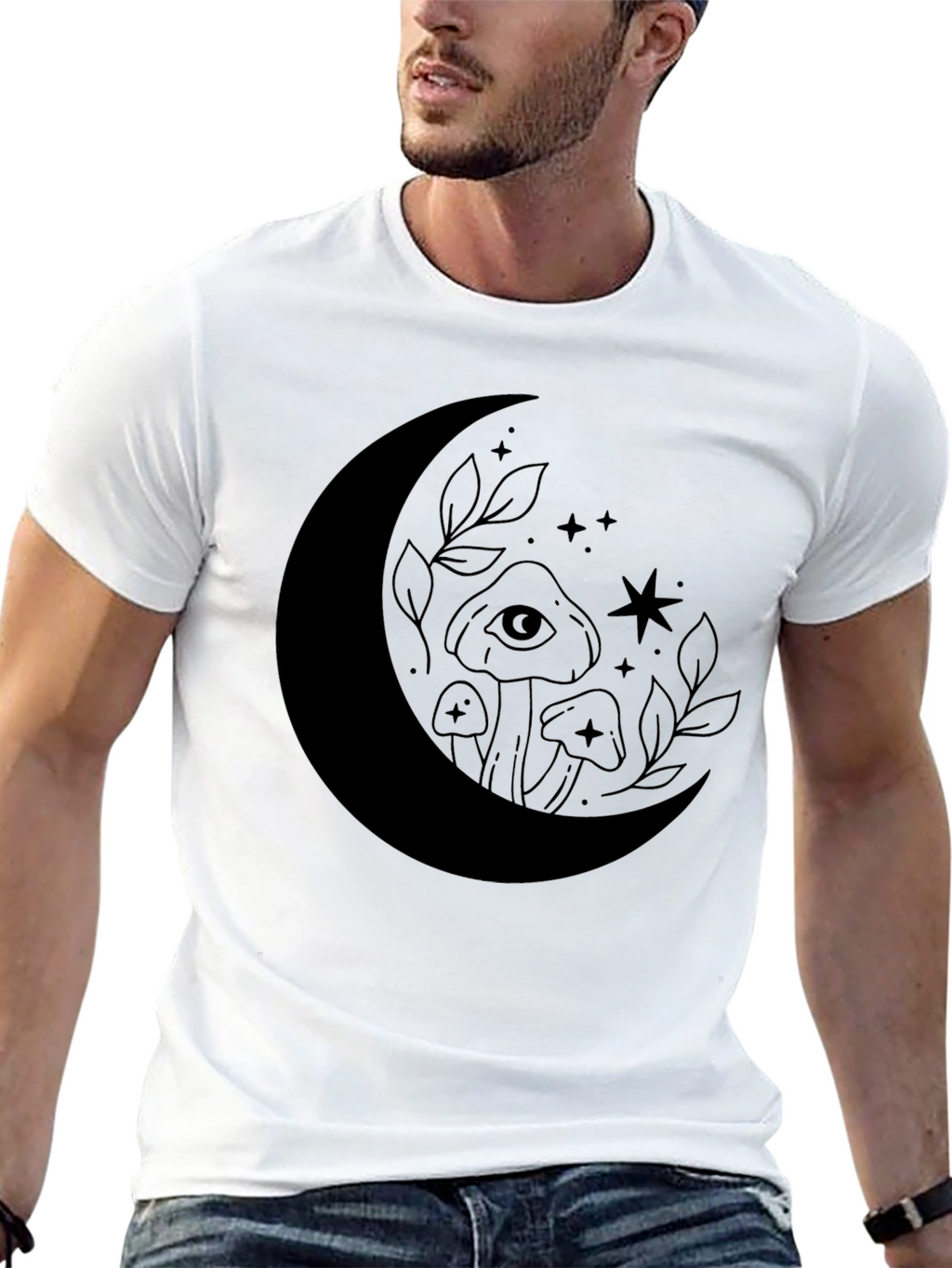 Mystic Moon Mushroom Graphic Tee