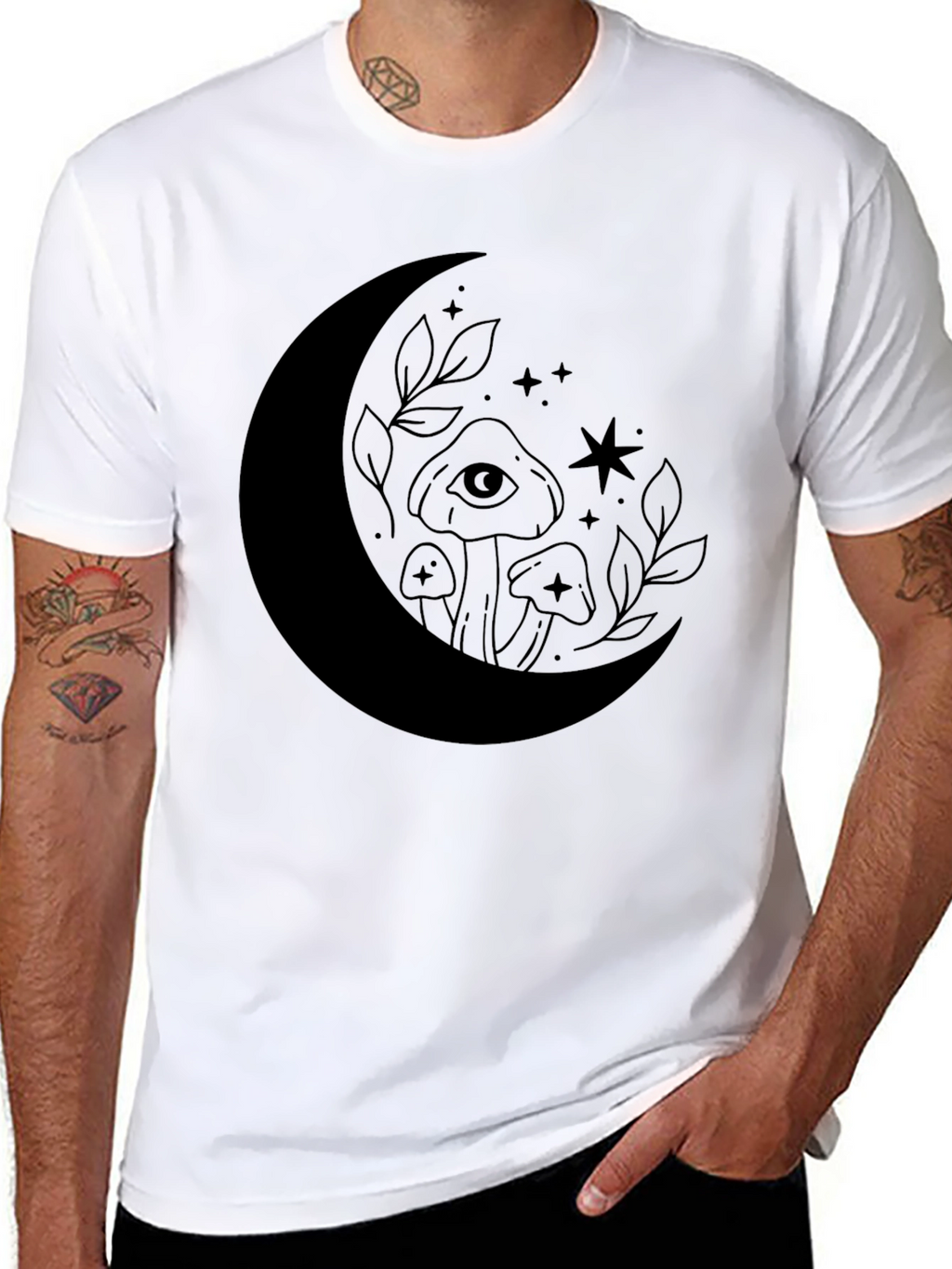 Mystic Moon Mushroom Graphic Tee