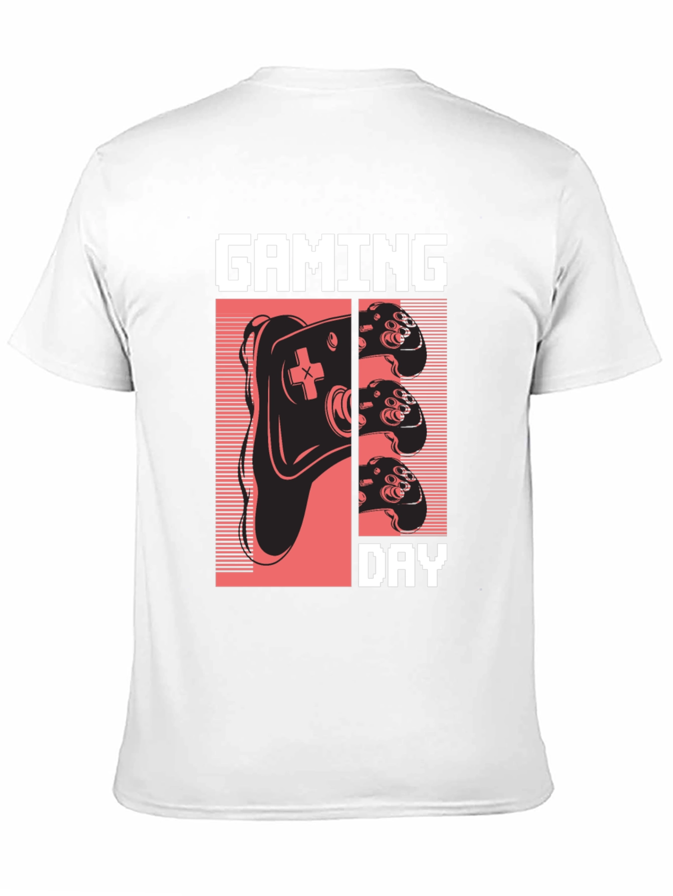 Gaming Day Pixel Art Black T-Shirt